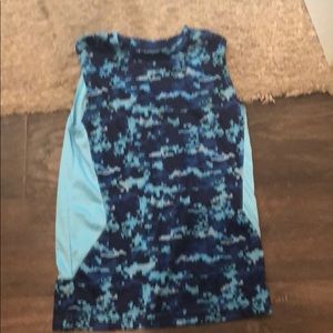 Champions small blue digital camp tank top